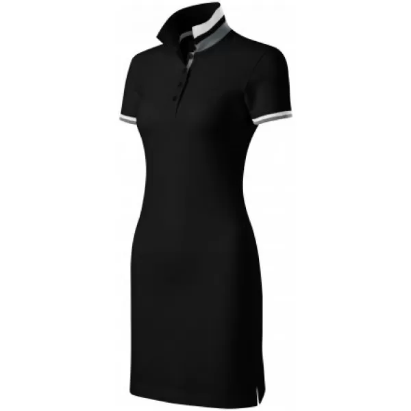  Дамска рокля с яка MALFINI PREMIUM DRESS UP 271 ЧЕРЕН 