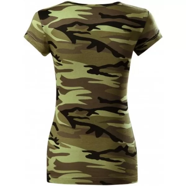  Дамска тениска MALFINI CAMO PURE 122 КАМУФЛАЖНО ЗЕЛЕНО 