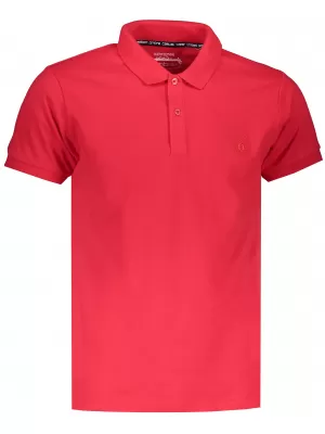 Мъжки t -риза с яка OMBRE AS1048 ЧЕРВЕНО