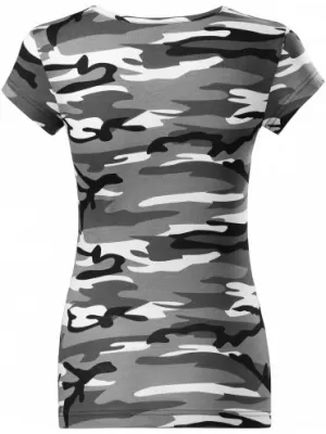 Дамска тениска MALFINI CAMO PURE 122 КАМУФЛАЖНО СИВО