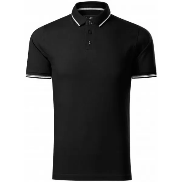  Мъжка тениска с яка MALFINI PREMIUM PERFECTION PLAIN 251 ЧЕРЕН 
