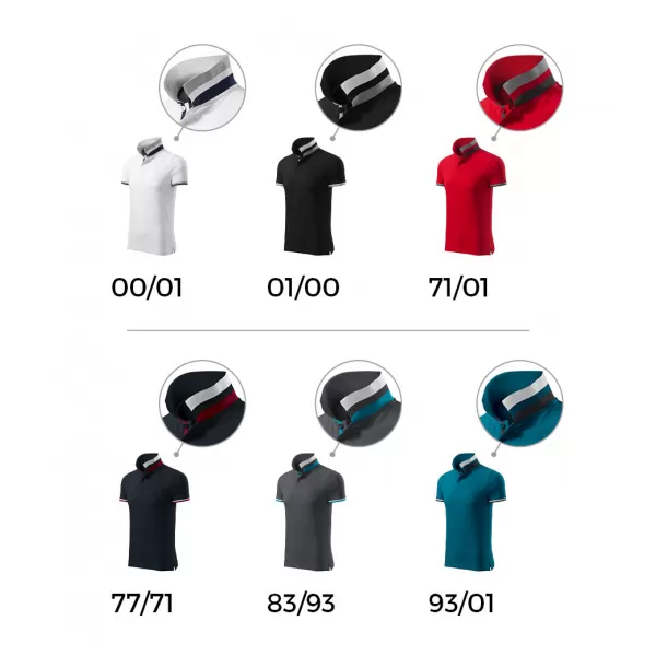  Мъжка тениска с яка MALFINI PREMIUM COLLAR UP 256 КЕРОСИН 