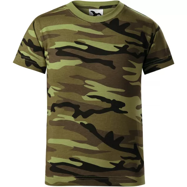 Детска тениска MALFINI CAMOUFLAGE 149 КАМУФЛАЖНО ЗЕЛЕНО 