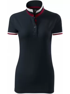 Дамска тениска с яка MALFINI PREMIUM COLLAR UP 257 ТЪМЕН ФЛОТ