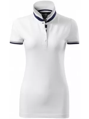 Дамска тениска с яка MALFINI PREMIUM COLLAR UP 257 БЯЛО