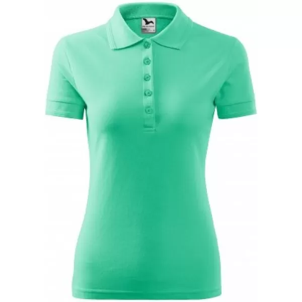  Дамска тениска с яка MALFINI PIQUE POLO 210 МЕНТА 