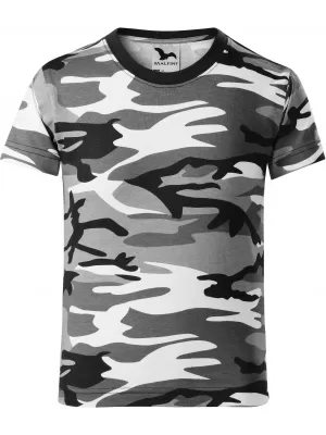 Детска тениска MALFINI CAMOUFLAGE 149 КАМУФЛАЖНО СИВО