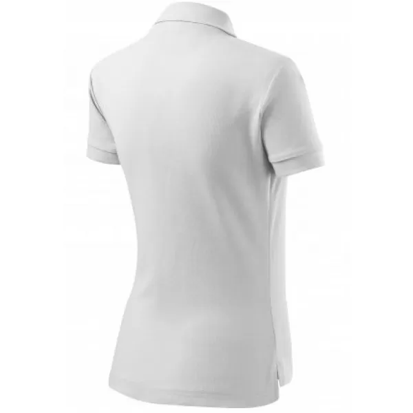  Дамска тениска с яка MALFINI COTTON 213 БЯЛО 