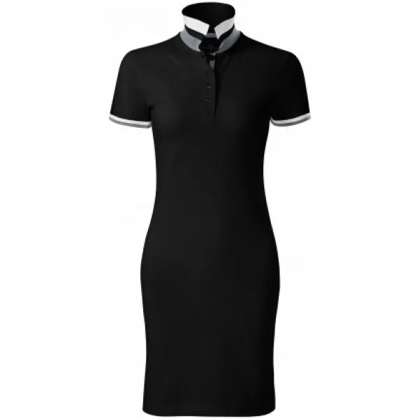  Дамска рокля с яка MALFINI PREMIUM DRESS UP 271 ЧЕРЕН 