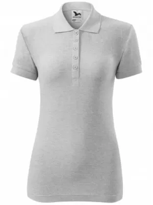 Дамска тениска с яка MALFINI COTTON 213 СВЕТЛОСИВИ ОТБЛЯСЪЦИ