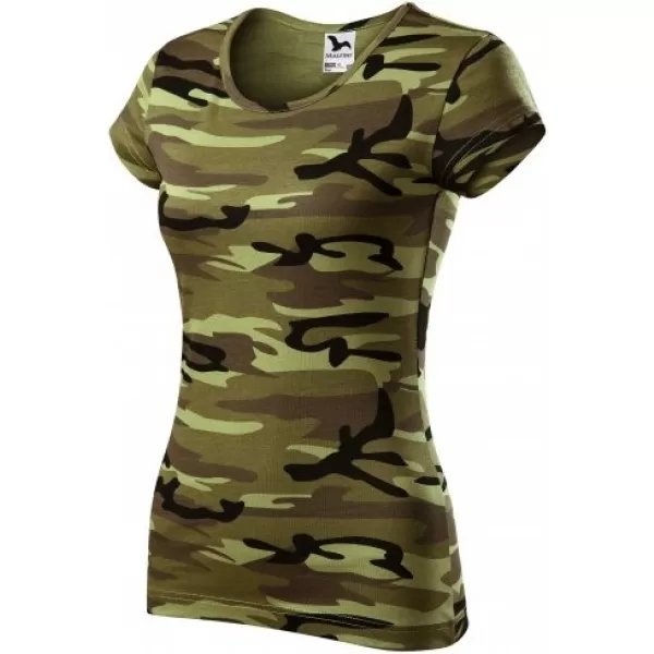  Дамска тениска MALFINI CAMO PURE 122 КАМУФЛАЖНО ЗЕЛЕНО 