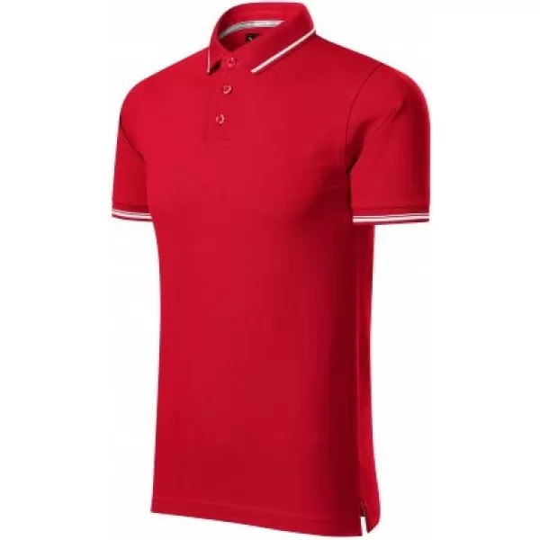  Мъжка тениска с яка MALFINI PREMIUM PERFECTION PLAIN 251 ЧЕРВЕНА ФОРМУЛА 