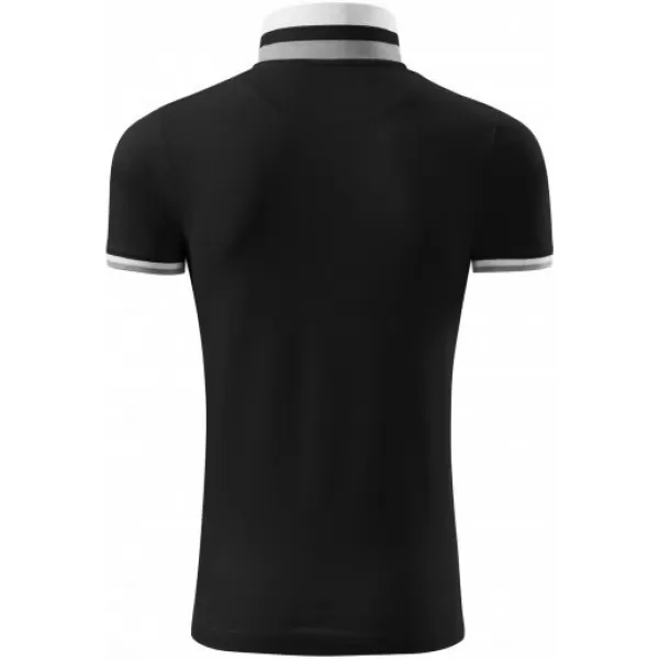  Мъжка тениска с яка MALFINI PREMIUM COLLAR UP 256 ЧЕРЕН 