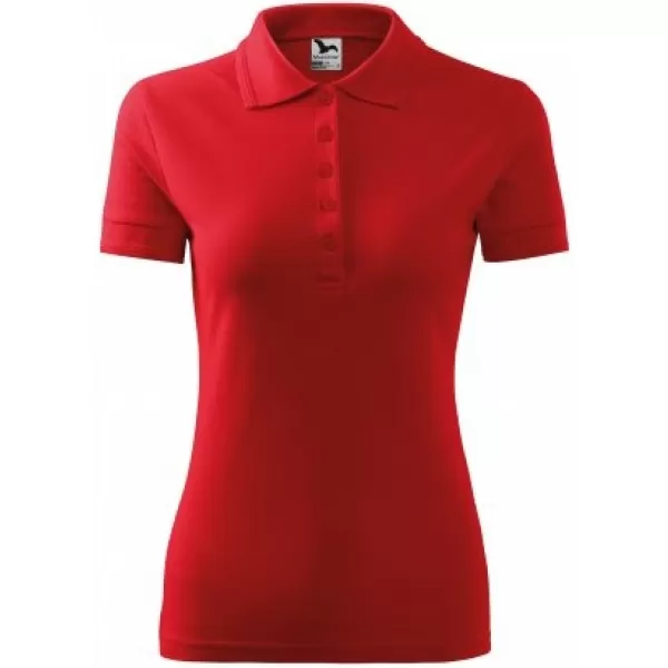  Дамска тениска с яка MALFINI PIQUE POLO 210 ЧЕРВЕНО 