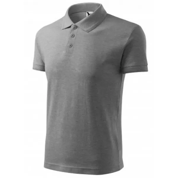  Мъжка тениска с яка MALFINI PIQUE POLO 203 ТЪМНОСИВИ ОТБЛЯСЪЦИ 