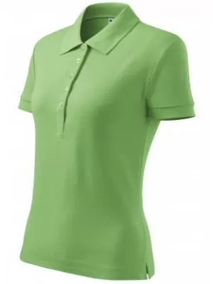 Дамска тениска с яка MALFINI COTTON 213 ТРЕВИСТО ЗЕЛЕНО