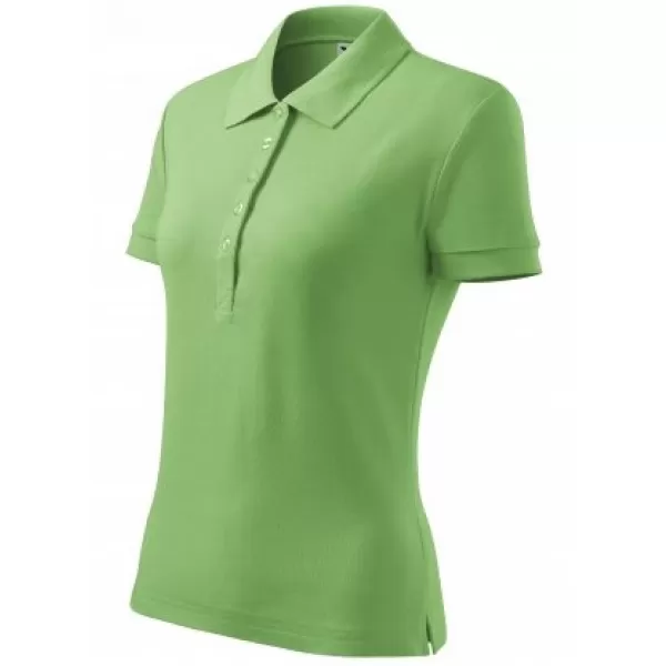 Дамска тениска с яка MALFINI COTTON 213 ТРЕВИСТО ЗЕЛЕНО 