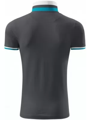 Мъжка тениска с яка MALFINI PREMIUM COLLAR UP 256 СВЕТЪЛ АНТРАЦИТ