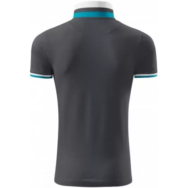  Мъжка тениска с яка MALFINI PREMIUM COLLAR UP 256 СВЕТЪЛ АНТРАЦИТ 