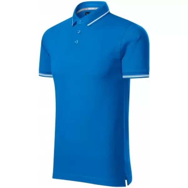  Мъжка тениска с яка MALFINI PREMIUM PERFECTION PLAIN 251 ШНОРХЕЛ СИН 