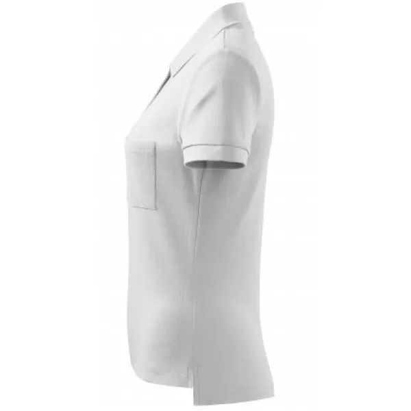  Дамска тениска с яка MALFINI COTTON 213 БЯЛО 