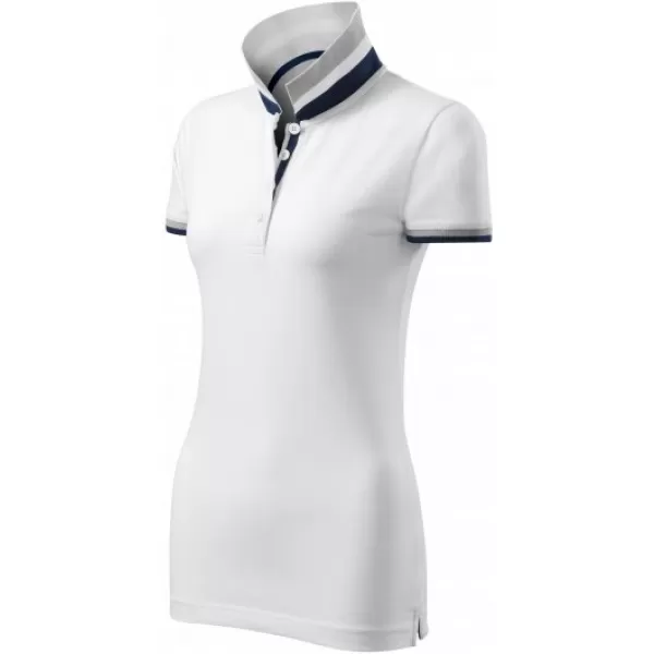  Дамска тениска с яка MALFINI PREMIUM COLLAR UP 257 БЯЛО 