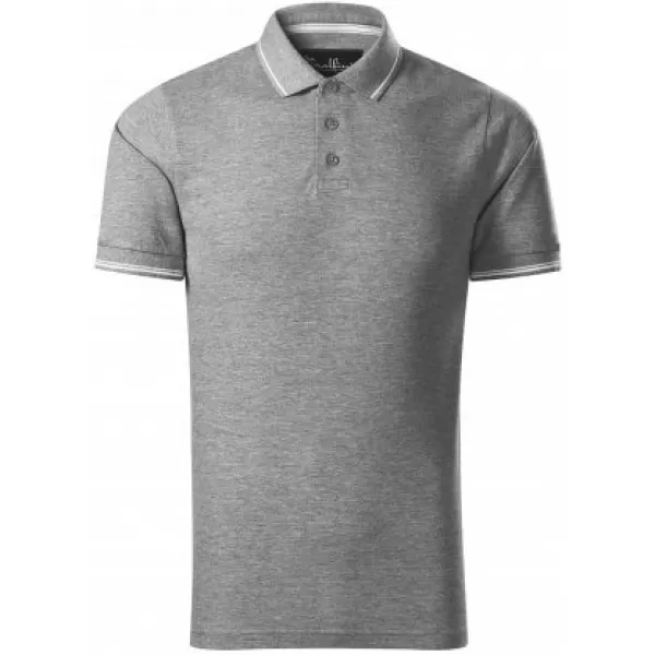  Мъжка тениска с яка MALFINI PREMIUM PERFECTION PLAIN 251 ТЪМНОСИВИ ОТБЛЯСЪЦИ 