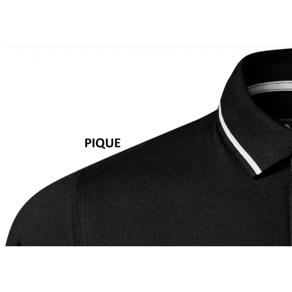  Мъжка тениска с яка MALFINI PREMIUM PERFECTION PLAIN 251 ЧЕРЕН 