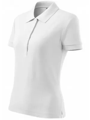 Дамска тениска с яка MALFINI COTTON 213 БЯЛО