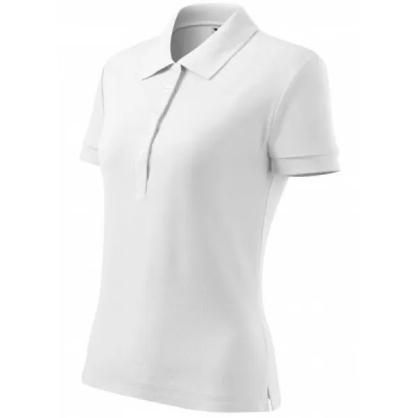  Дамска тениска с яка MALFINI COTTON 213 БЯЛО 