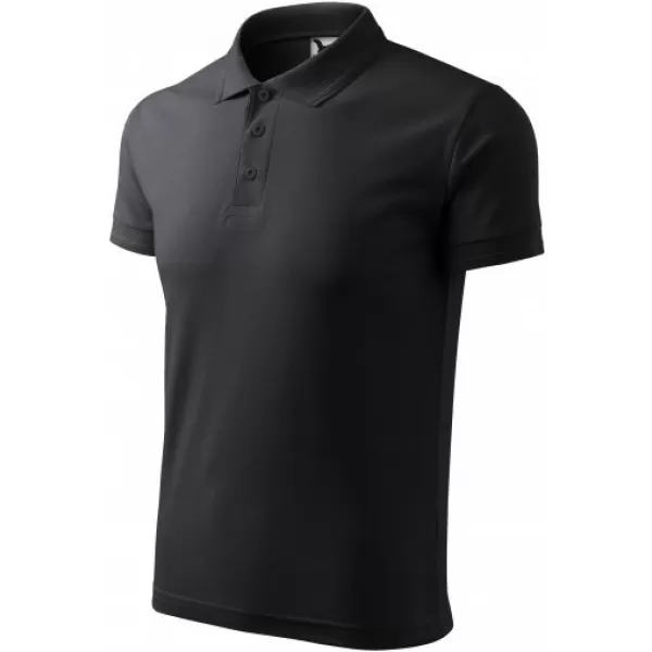  Мъжка тениска с яка MALFINI PIQUE POLO 203 АБАНОСОВО СИВО 