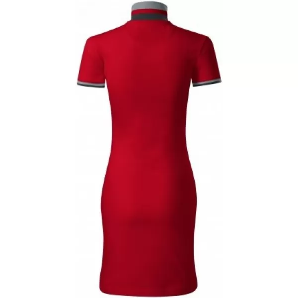  Дамска рокля с яка MALFINI PREMIUM DRESS UP 271 ЧЕРВЕНА ФОРМУЛА 