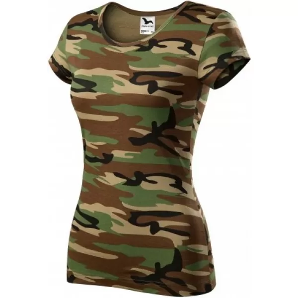  Дамска тениска MALFINI CAMO PURE 122 КАМУФЛАЖНО КАФЯВО 