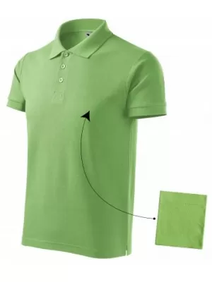 Мъжка тениска с яка MALFINI COTTON 212 ТРЕВИСТО ЗЕЛЕНО