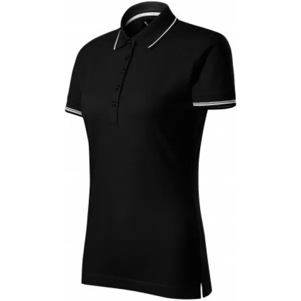  Дамска тениска с яка MALFINI PREMIUM PERFECTION PLAIN 253 ЧЕРЕН 