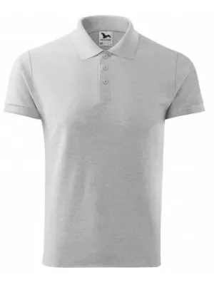 Мъжка тениска с яка MALFINI COTTON 212 СВЕТЛОСИВИ ОТБЛЯСЪЦИ