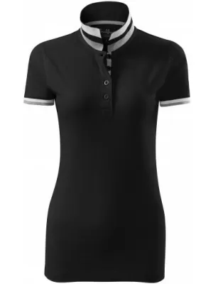 Дамска тениска с яка MALFINI PREMIUM COLLAR UP 257 ЧЕРЕН