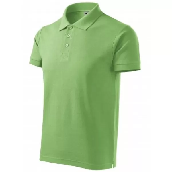  Мъжка тениска с яка MALFINI COTTON 212 ТРЕВИСТО ЗЕЛЕНО 