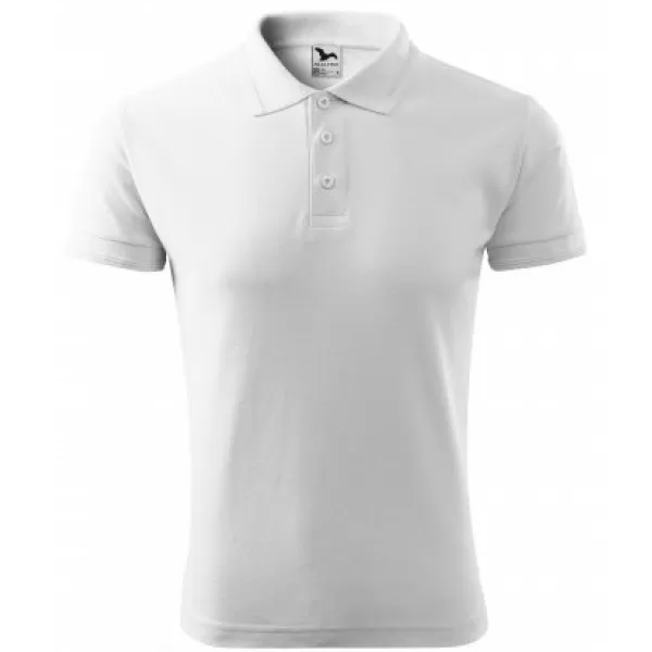  Мъжка тениска с яка MALFINI PIQUE POLO 203 БЯЛО 