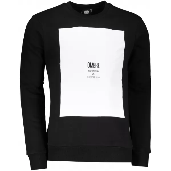  Мъжки суичър OMBRE AB1045 ЧЕРНО 