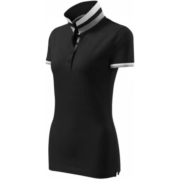  Дамска тениска с яка MALFINI PREMIUM COLLAR UP 257 ЧЕРЕН 