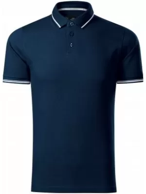 Мъжка тениска с яка MALFINI PREMIUM PERFECTION PLAIN 251 МОРСКО СИНЬО