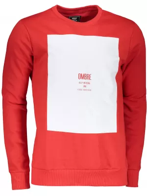Мъжки суичър OMBRE AB1045 ЧЕРВЕНО