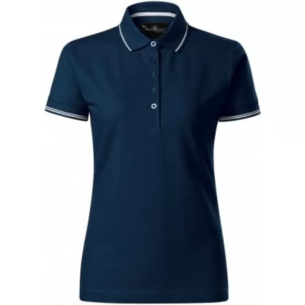  Дамска тениска с яка MALFINI PREMIUM PERFECTION PLAIN 253 МОРСКО СИНЬО 