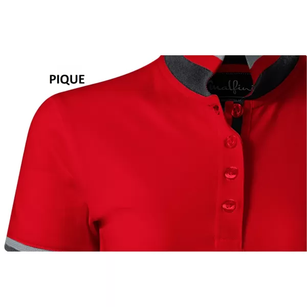  Дамска рокля с яка MALFINI PREMIUM DRESS UP 271 ЧЕРВЕНА ФОРМУЛА 