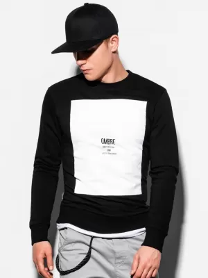 Мъжки суичър OMBRE AB1045 ЧЕРНО
