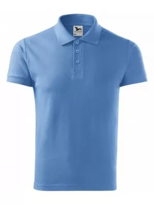 Мъжка тениска с яка MALFINI COTTON 212 НЕБЕСНО СИНЬО
