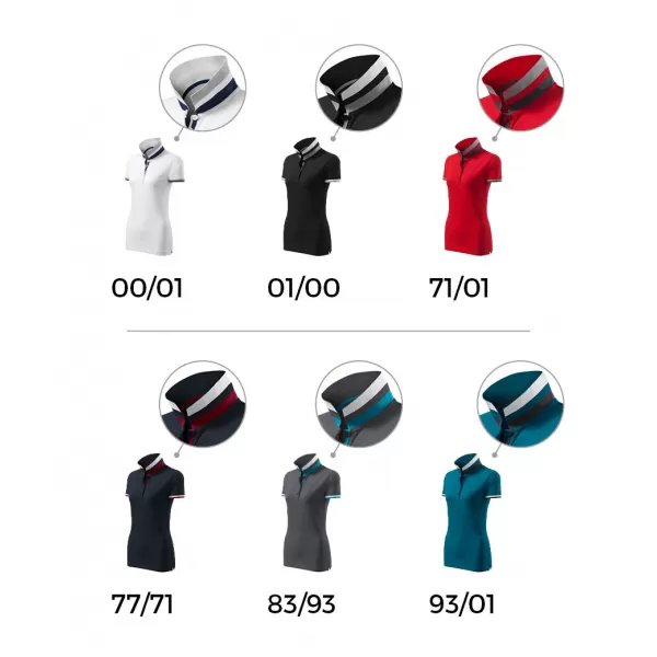  Дамска тениска с яка MALFINI PREMIUM COLLAR UP 257 СВЕТЪЛ АНТРАЦИТ 