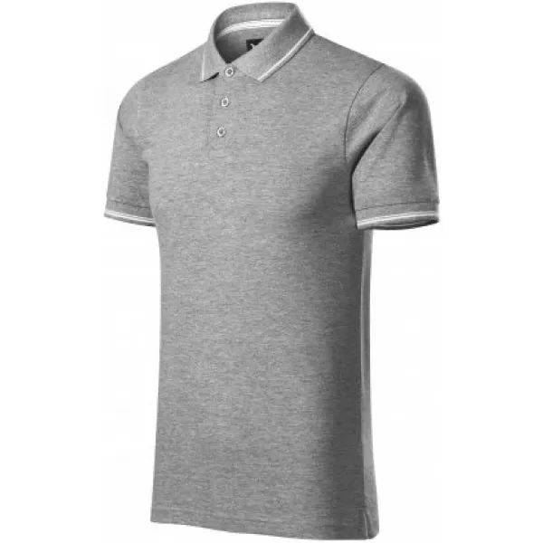  Мъжка тениска с яка MALFINI PREMIUM PERFECTION PLAIN 251 ТЪМНОСИВИ ОТБЛЯСЪЦИ 