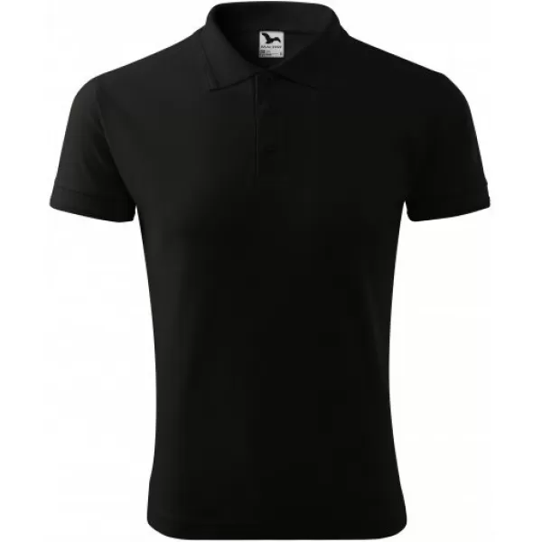  Мъжка тениска с яка MALFINI PIQUE POLO 203 ЧЕРЕН 